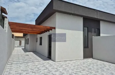 Casa à venda em itanhaém-sp, no bairro grandesp, com 2 quartos, 1 suíte, 1 sala, 3 banheiros, 4 vagas de garagem e 68m² de área.