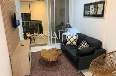 Apartamento mobiliado para locação no condomínio wave em alphaville - sp