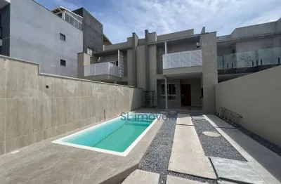Casa duplex de 4 suítes com piscina à venda no recreio, rio das ostras