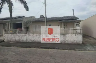 Casa com 3 dormitórios e edícula com área de churrasco à venda, 120 m² por r$ 370.000 - coloninha - araranguá/sc