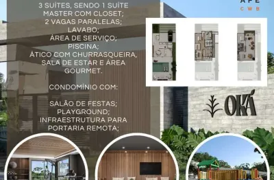 Casa em condomínio fechado com 3 quartos à venda na rua ernesto durigan, cascatinha, curitiba, 250 m2 por r$ 1.900.000