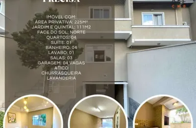 Casa em condomínio fechado com 4 quartos à venda na rua são tomé, jardim das américas, curitiba, 225 m2 por r$ 899.000