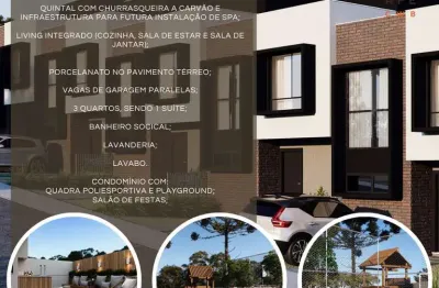 Casa em condomínio fechado com 3 quartos à venda na rua amália túlio costa, santa felicidade, curitiba, 102 m2 por r$ 960.000