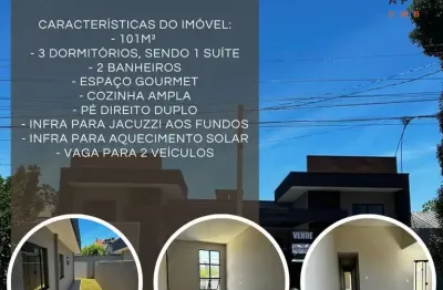 Casa com 3 quartos à venda na rua luiz lourenço de freitas, xaxim, curitiba, 101 m2 por r$ 579.900
