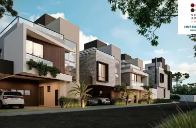 Casa em condomínio fechado com 3 quartos à venda na rua ernesto durigan, cascatinha, curitiba, 86 m2 por r$ 1.950.000