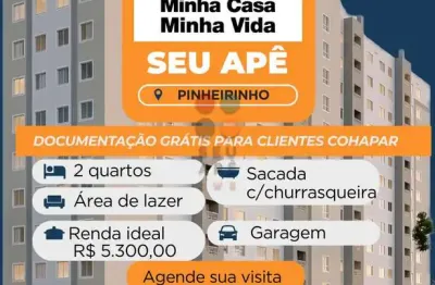 Apartamento com 2 quartos à venda na rodovia br-116, pinheirinho, curitiba, 42 m2 por r$ 329.500