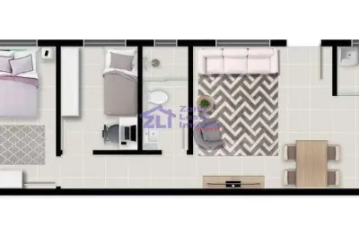 -apartamento 44m- 2 dormitórios- ch. belenzinho- $ 225.000,00