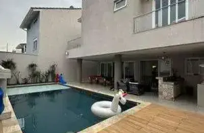 Sobrado alto padrão para venda 4 dormitórios e piscina no parque das figueiras.