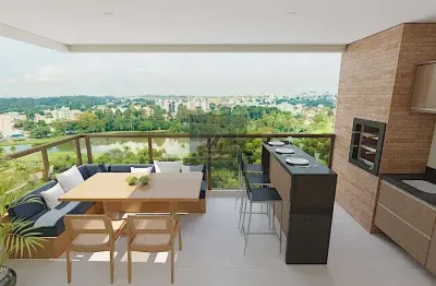 Vista privilegiada do parque bacacheri!! 3 quartos com suíte. 86,80m².