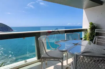 Apartamento com 3 dormitórios com vista oceânica no penhasco das gaivotas, guarujá/sp