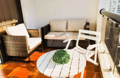 Apartamento com 1 dormitório à  150 metros da praia de pitangueiras, guarujá sp