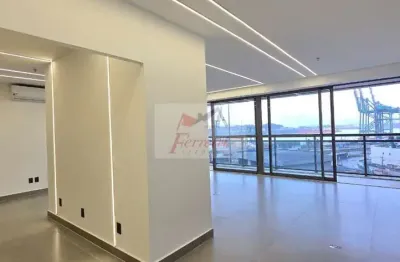 Sala com 84,28 m² pronta para trabalhar com 2 vagas de garagem para locação em valongo, santos/sp