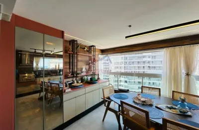 Apartamento com 3 dormitórios mobiliado, decorado e climatizado venda Porteira  Fechada em Astúrias, Guarujá/SP