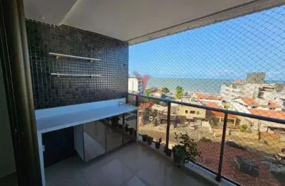 Apartamento no bessa, vista mar, de 4 quartos, 2 suites, 3 vagas, área de lazer completa