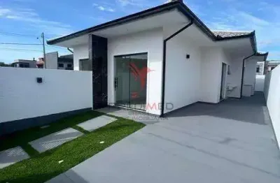 Casa em forquilhas com 2 quartos sendo 1 suíte, 2 banheiros e 1 vaga de garagem cef