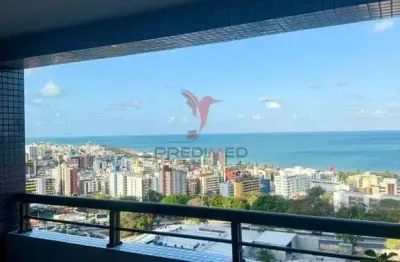 Apartamento com 3 suites, varanda ,vista definitiva para o mar no bairro do altiplano
