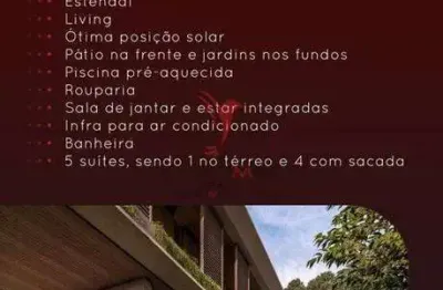 Magnífica casa com 4 suites, jardim suspenso, piscina, 4 vagas de garagem,em porto belo
