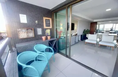 Apartamento mobiliado com 3 suites e 2 vagas de garagem, no jardim oceania, joão pessoa
