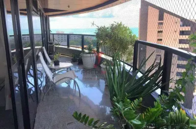 Excelente apartamento 4 suítes de alto padrão com vista mar e a 200m da orla de manaíra
