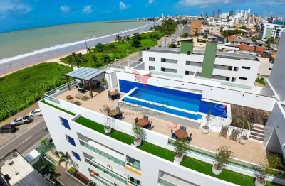 Apartamento novo frente mar no bairro do bessa com 2 quartos e área privativa