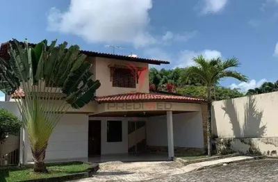 Casa em condomínio fechado em ponta negra, natal. 3 quartos,2 suítes, varanda com jardim
