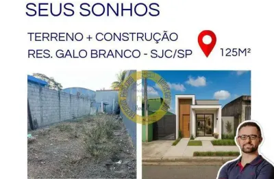 Terreno à venda, 125 m² por r$ 130.000,00 - conjunto residencial galo branco - são josé dos campos/sp