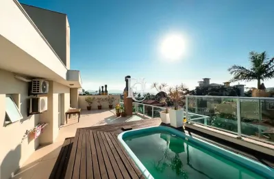 Cobertura linear com vista mar e piscina privativa a 90 passos da praia da cachoeira do bom jesus