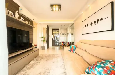 Amplo apartamento mobiliado com vista parcial para o mar em barreiros