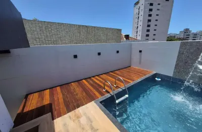 Casa duplex alta à venda em Embaré, Santos – 3 quartos, 2 suítes, piscina e espaço gourmet