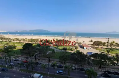 Apartamento à venda com 110m², 2 quartos, suite, dependência, vista mar frontal, andat alto por R$950.000,00 na Pompéia em Santos