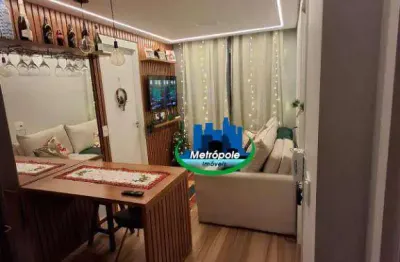 Apartamento com 2 dormitórios à venda, 40 m² por r$ 330.000 - vila das bandeiras - guarulhos/sp