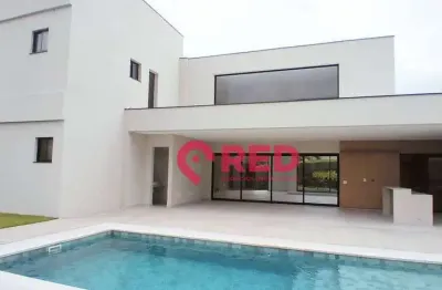 Casa com 4 dormitórios à venda, 504 m² por r$ 6.200.000,00 - condomínio lago azul - araçoiaba da serra/sp