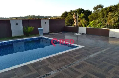 Chácara com 4 quartos para alugar, 2500 m² por r$ 9.880/mês - condomínio village da serra - araçoiaba da serra/sp