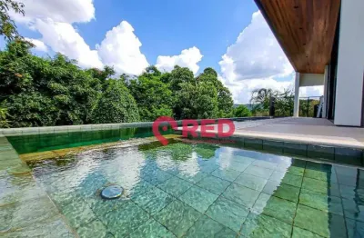 Casa fundo mata com 3 quartos à venda, 380 m² por r$ 4.200.000 - condominio serra azul 2 - itupeva/sp