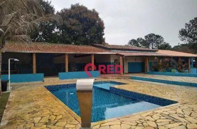 Chácara com 6 dormitórios à venda, 5165 m² por r$ 900.000,00 - campo do meio - araçoiaba da serra/sp