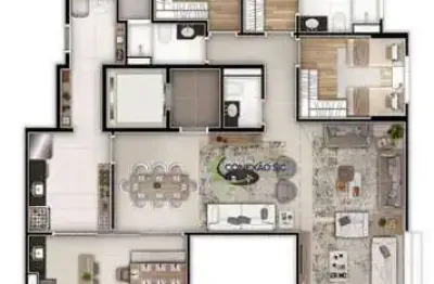 Apartamento com 3 dormitórios à venda, 130 m² por r$ 1.500.000,00 - jardim aquarius - são josé dos campos/sp
