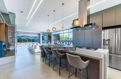 Luxuosa cobertura plana à venda no bairro victor konder, em blumenau