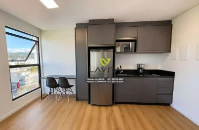 Apartamento com 1 dormitório à venda, 24 m² por r$ 399.000,00 - itoupava seca - blumenau/sc