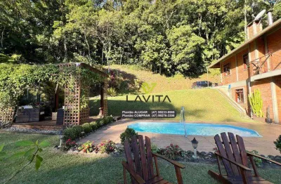 Belíssimo sitio, linda casa com piscina, terreno com 20.000m² a venda - vila itoupava - blumenau sc | la vita imóveis