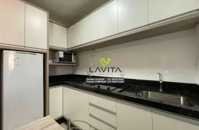 Apartamento com 1 dormitório, 27 m² - venda por r$ 340.000 ou aluguel por r$ 2.350/mês - centro - blumenau/sc