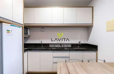 Apartamento com 1 dormitório, 27 m² - venda por r$ 340.000,00 ou aluguel por r$ 2.708,33/mês - centro - blumenau/sc