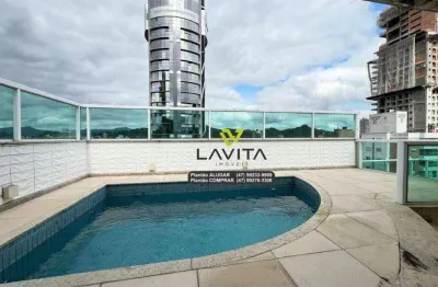 Cobertura duplex com 4 dormitórios, 301 m² - venda por r$ 3.390.000 ou aluguel por r$ 10.000/mês - ponta aguda - blumenau/sc