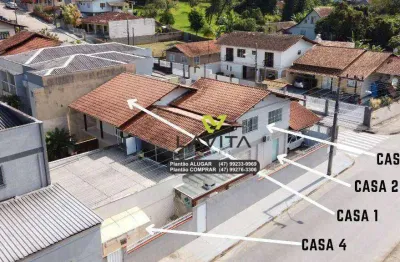 Casa com 4 unidades independentes à venda, 443 m² por r$ 1.250.000 - itoupava norte - blumenau/sc