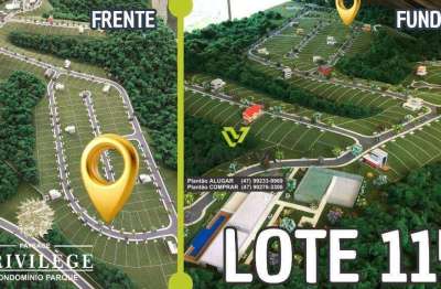 Terreno à venda condomínio fechado paysage, 420 m² por r$ 410.000 - ponta aguda - blumenau/sc
