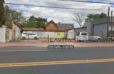 Excelente terreno comercial na avenida brasil, bairro ponta aguda em blumenau com 360m2 por apenas r$ 750.000,00