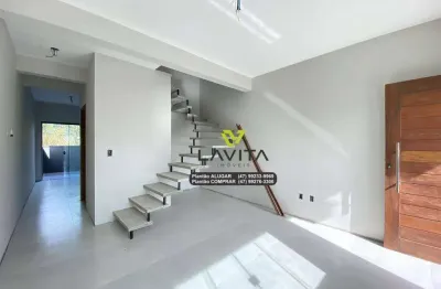 Casa com 2 dormitórios para aluguel, locação - belchior central - gaspar sc