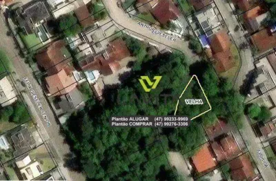 Terreno em blumenau com 438,02m2 no bairro da velha em blumenau próximo a rua humberto de campos por apenas r$ 590.000,00