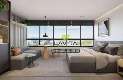 Studio no edifício residencial zu leben, localizado no bairro da velha em blumenau.