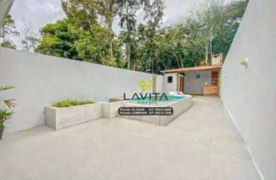 Casa semi mobiliada com piscina no portal da saxônia, bairro ponta aguda em blumenau(sc)