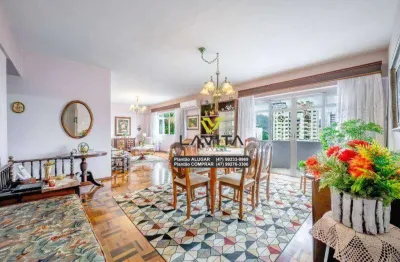 Apartamento semi mobiliado a venda no edifício dona hilda no bairro ponta aguda ao lado do centro em blumenau(sc)